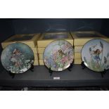 Two sets of boxed ceramic display plates by Villeroy and Boch designed by Cicely Mary Barker