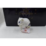 A Royal Crown Derby Collectors Guild Dormouse paperweight, boxed with gold stopper