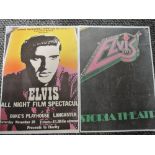 Two genuine vintage posters for Elvis king of rock n roll