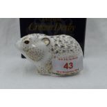 A Royal Crown Derby Collectors Guild Riverbank Vole paperweight, boxed with gold stopper