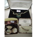 A selection of costume jewellery including wrist watches
