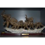 A figural study of a family of elephants by the Juliana collection AF