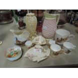 A selection of Royal Worcester ceramics hand decorated and similar some antique