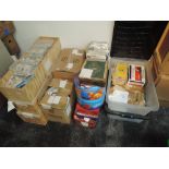 A large collection of used GB and World Stamps, on and off paper, Kiloware, used, in11 boxes and 7