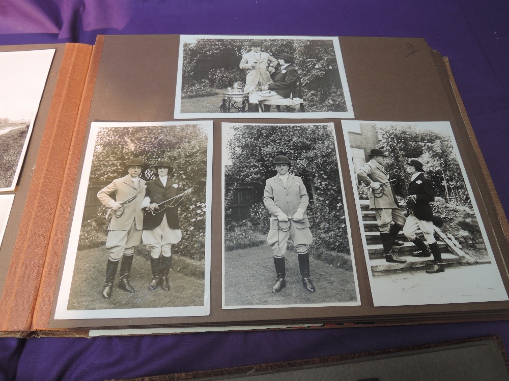 A 1930's photograph and ephemera album relating to a high society family, some photographs bearing - Image 2 of 3