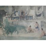 A print after William Russell Flint Bathers signed 50 x 67 cm framed and glazed