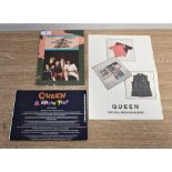 A selection of fan club magazines and merchandise offers.