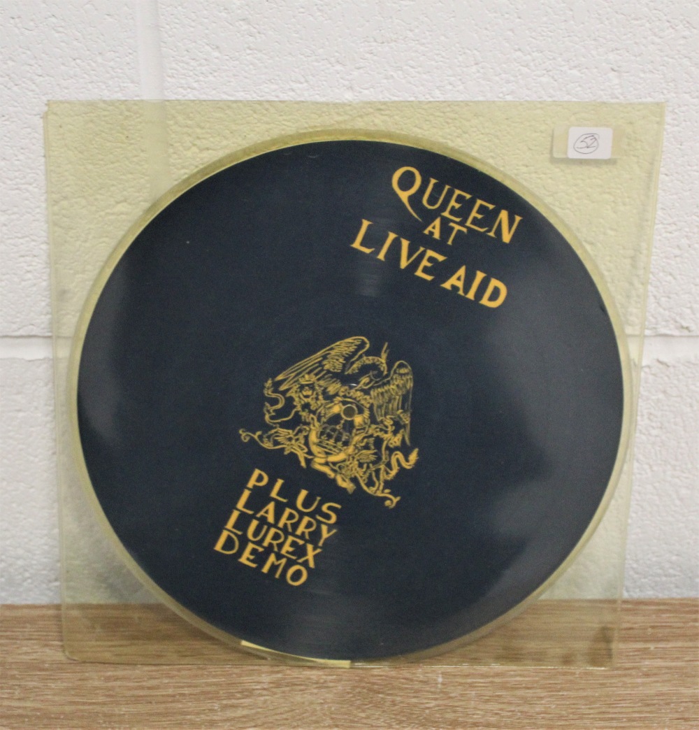 Queen at live aid and Larry Lurex demo picture disc. - Image 2 of 2