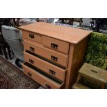 A Victorian painted chest of two over three drawers , dimension approx. W103cm D52cm H100cm, a few