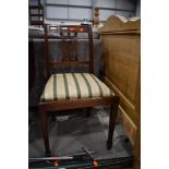 A reproduction Regency style mahogany dining chair