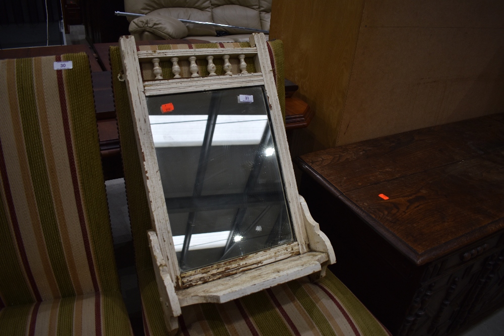 A 19th Century hall mirror, shabby chic style