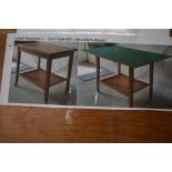 A vintage card table/tea trolley closed dimensions approx. 65 x 46 x 60cm and a folding table