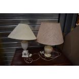 Two reproduction table lamps