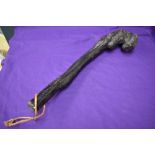 A Vintage Irish Wooden Shillelagh with blackened finish, length approx 54cm