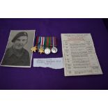 A group of four WW2 miniature medals, 39-45 Star, France Germany Star, War Medal and Defence Medal