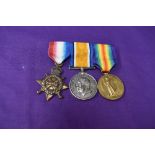 A WW1 group of three medals, 1914-15 Star, unnamed, War and Victory Medals both named 104368 SPR.
