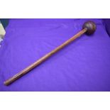 A African possibly Zulu wooden knobkerrie, total length approx 62cm