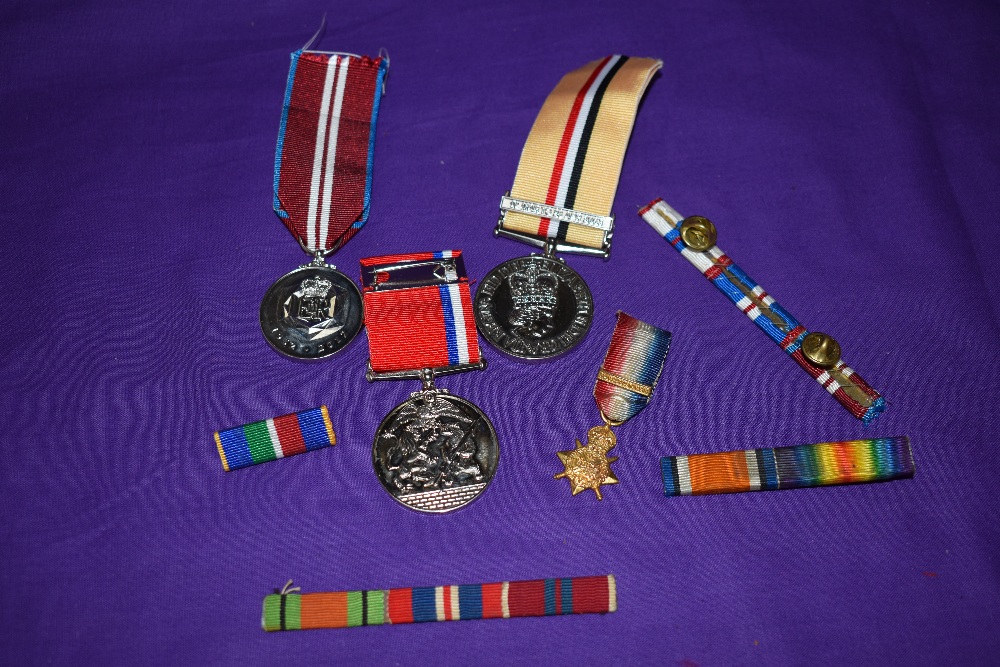 A Collection of mixed vintage Miniature and Full Size Medals some with ribbons - Image 2 of 2