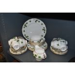 An assortment of Colclough china including cups and saucers,plates,bowls, jug and sugar basin.around