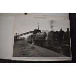 Fourteen 1960's black & white Locomotive photographs, all mounted and in folders