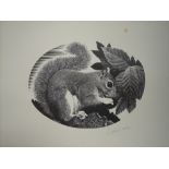Four Ltd Ed prints, after Geldart, wildlife, squirrel, fox, hedgehog, mouse, numbered 48/250, each