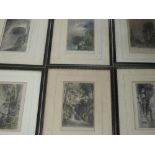 Six engravings, Westmorland landscapes, 19th century, each approx 10 x 16cm, framed and glazed