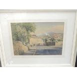 A watercolour, Geoffrey H Pooley, Kirkby Lonsdale, signed, 25 x 36cm, framed and glazed