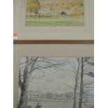 Two watercolours, Lyons Wilson, Sedburgh Prep School and games field, signed and dated 1930, and