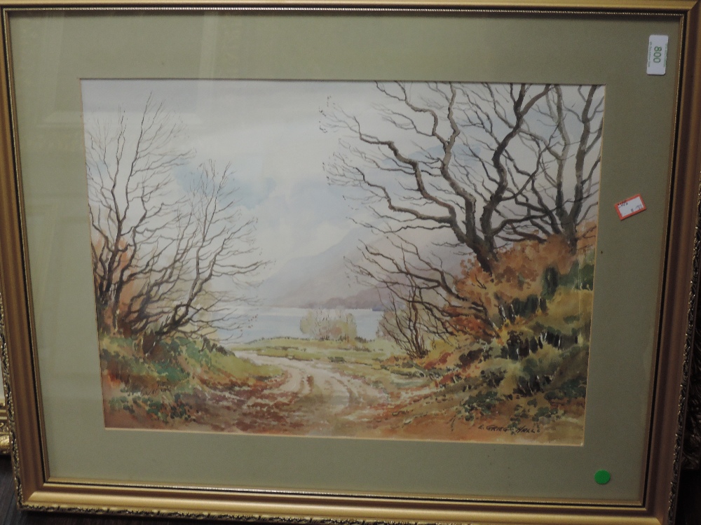 A watercolour, E Greig Hall, Ullswater, early December, signed, dated (19)75, and attributed