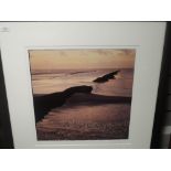 A Ltd Ed print art photograph, Peter J Fellows, beach scene, signed and numbered 9/25, 45 x 45cm,