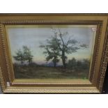 A watercolour, A Ashdown Box, woodland landscape, signed and dated (18)90, 37 x 50cm, framed and