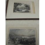 A pair of engravings, after Petit and Taylor, Bowness and Windermere, 19th century, 10 x 16cm,