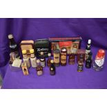 A selection of miniatures including Ardbeg 10 and 17 year old set, Malt Selection set,