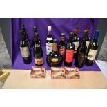 A selection of mixed bottles of Alcohol including Baron De Barbon Cosecha 2005 x 3, Porta Dos