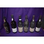 Six of assorted bottles of Port, Taylors 20 Year Old Port, Rich Tawny, Taylors 10 Year old Port,