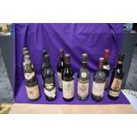 Eleven mixed vintage 75CL bottles of Red Wine including Andron-Blanquet 1970, Chateau Greysac