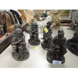 A selection of resin cast figures in a Heredities style