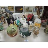 Fifteen money boxes in various styles and deigns including Sadler pig,Darth Maul Lucas films ltd,