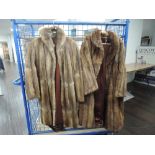Two vintage good quality fur coats,possibly mink.