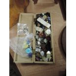 A selection of dress makers or craft buttons and similar dressage