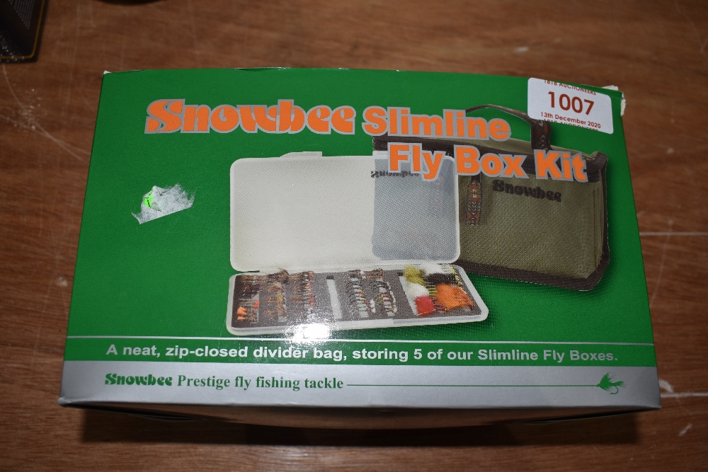 A snowbee slimline fly box kit unused in original box.