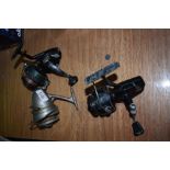 Three vintage spinning reels Garcia Mitchell Omnia and Intrepid.