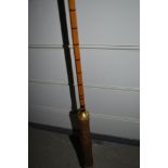 A two piece 12ft fly rod possibly Hardy no makers mark