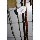 A vintage two piece 9st 6inch cane fly rod in Hardy sleeve,unmarked.