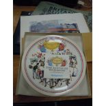 A Wedgwood The battle of Waterloo plate,London news silver jubilee, naval and George V ephemera.