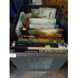 A box of books of Military history ww1 and ww2 reference books.