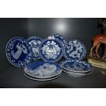 Nine Royal Copenhagen Mothers day plates.