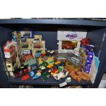 An assortment of collectable vehicles with a good amount still being in boxes includes Corgi,