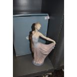 A large Lladro dancer figurine with box.