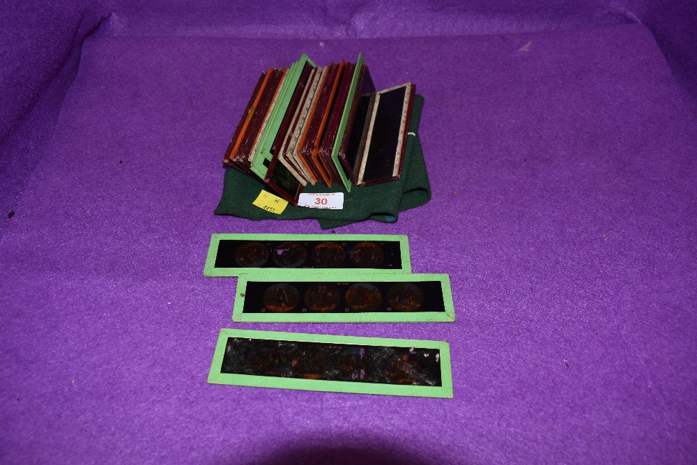 A selection of magic lantern slides.